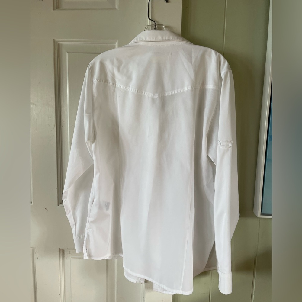 Columbia Omni Shade Sun Protection White Long Sleeve Shirt XL EUC - Picture 2 of 10